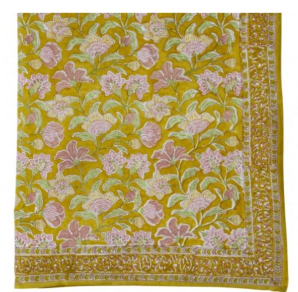 Table cloth with indian bohemian flower print