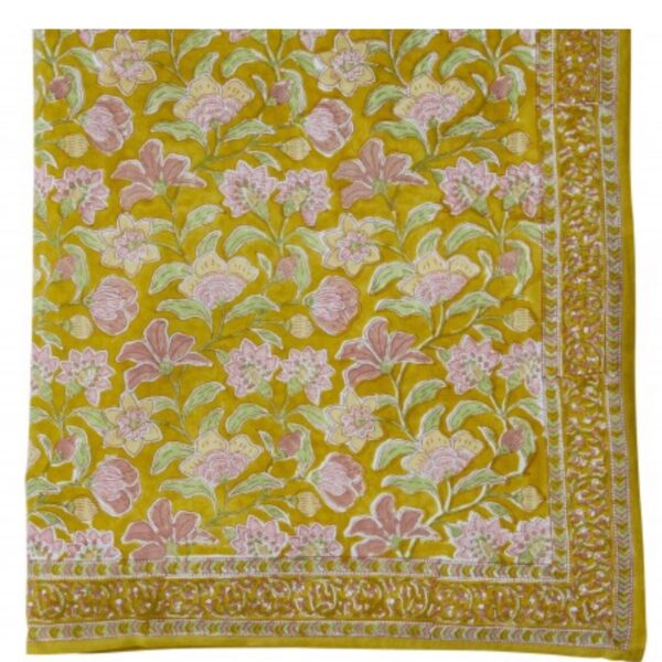 Table cloth with indian bohemian flower print